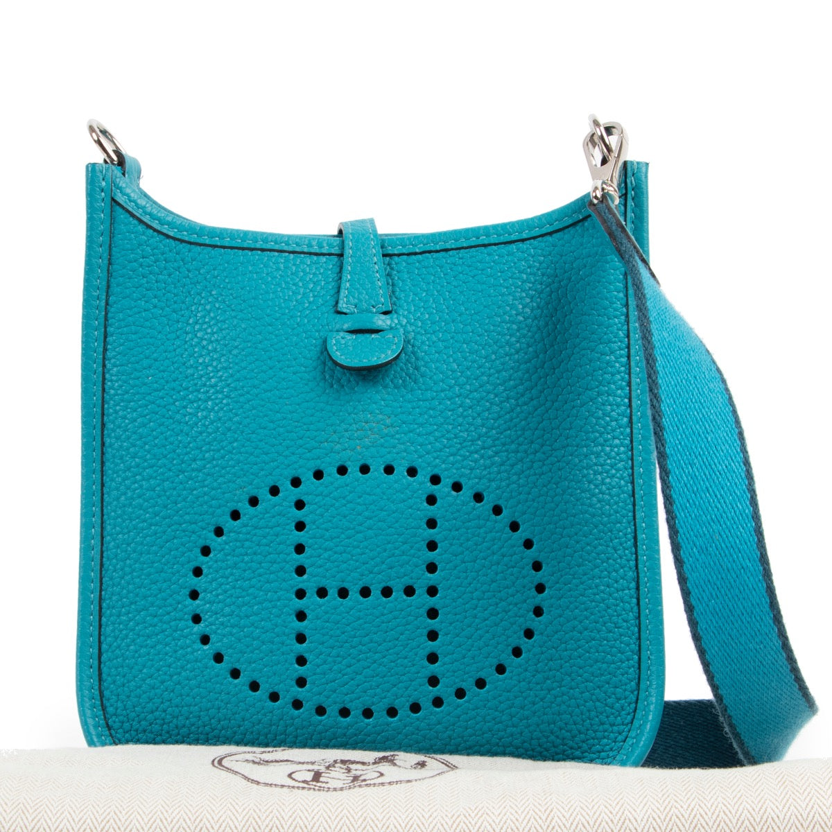 Hermès Turquoise Evelyne PM Crossbody
