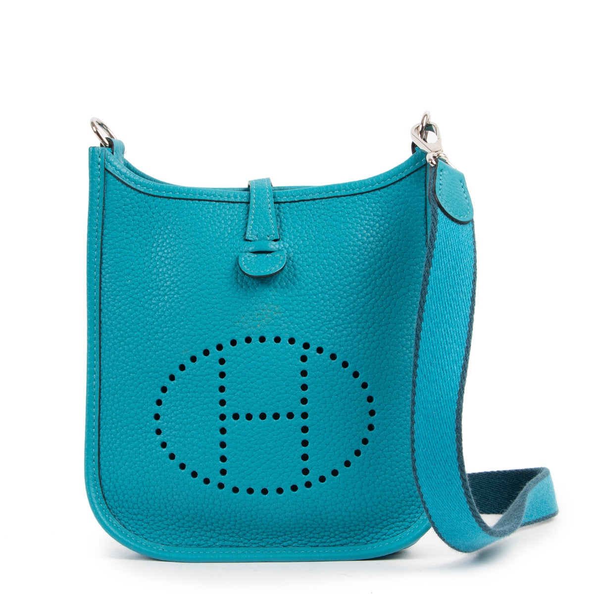 Hermès Turquoise Evelyne PM Crossbody shop safe online