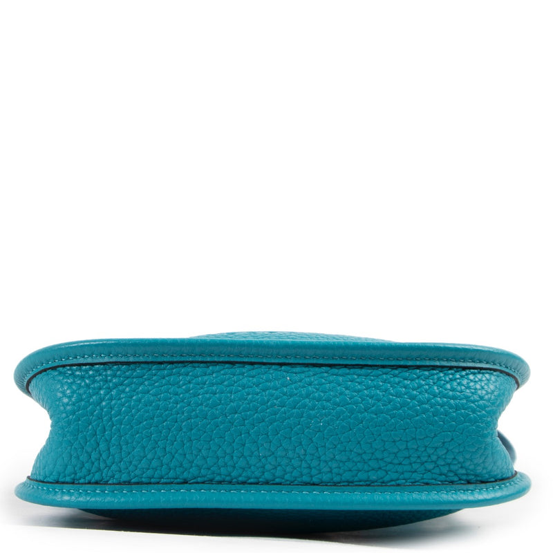 Hermès Turquoise Mini Evelyne Crossbody