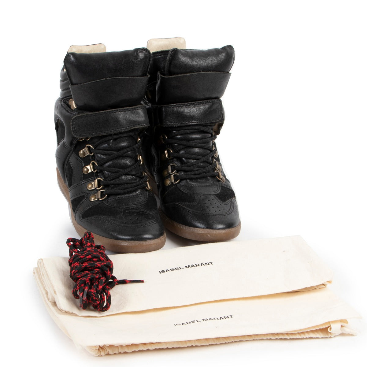 Buy these Isabel Marant Black Beckett Leather Trainers - Size 37 at Labellov online or in store.