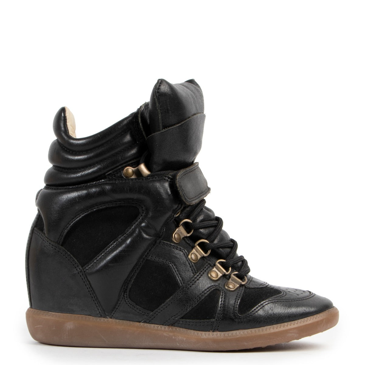 Isabel Marant Black Beckett Leather Trainers - Size 37
