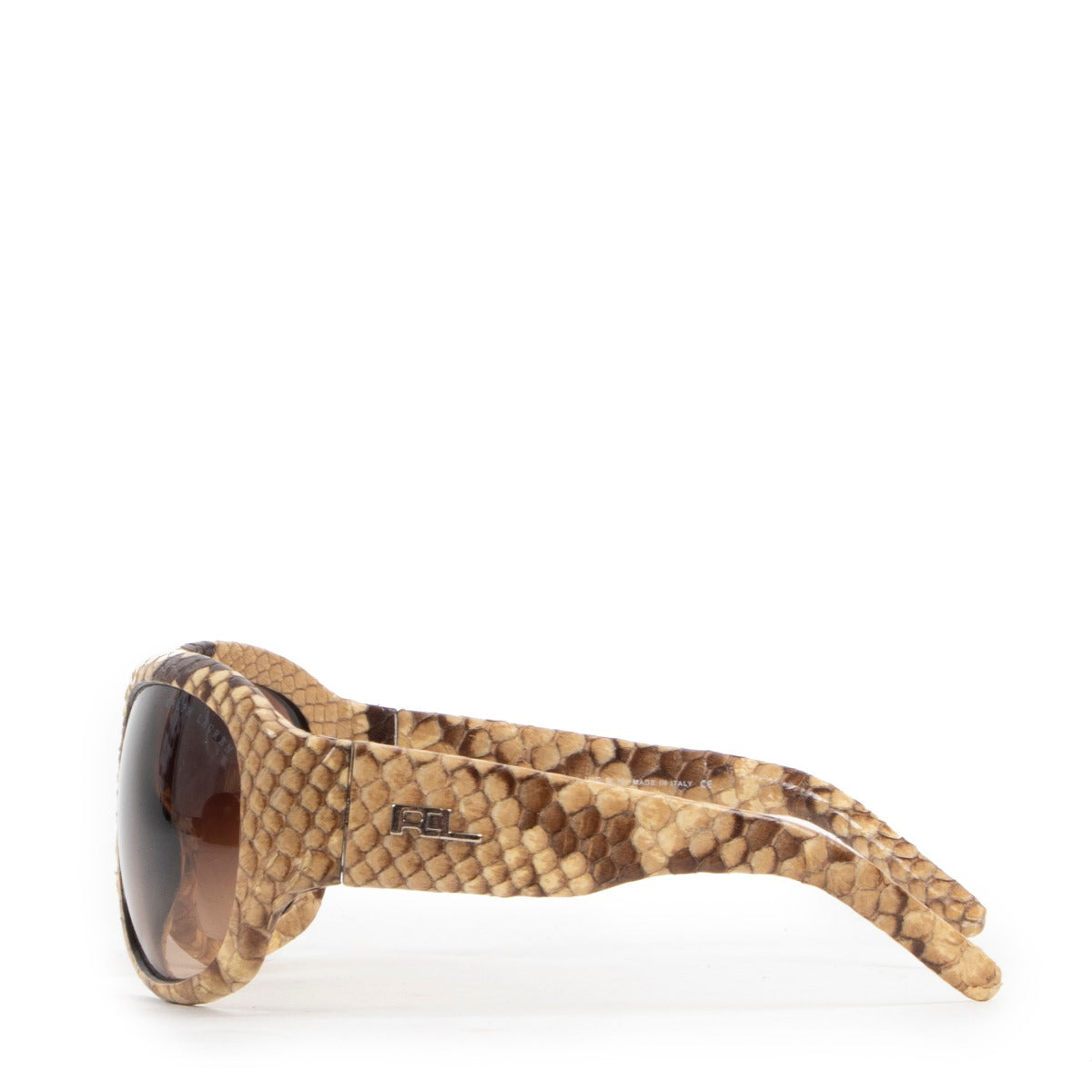 Ralph Lauren Brown Python Sunglasses at Labellov online or in store