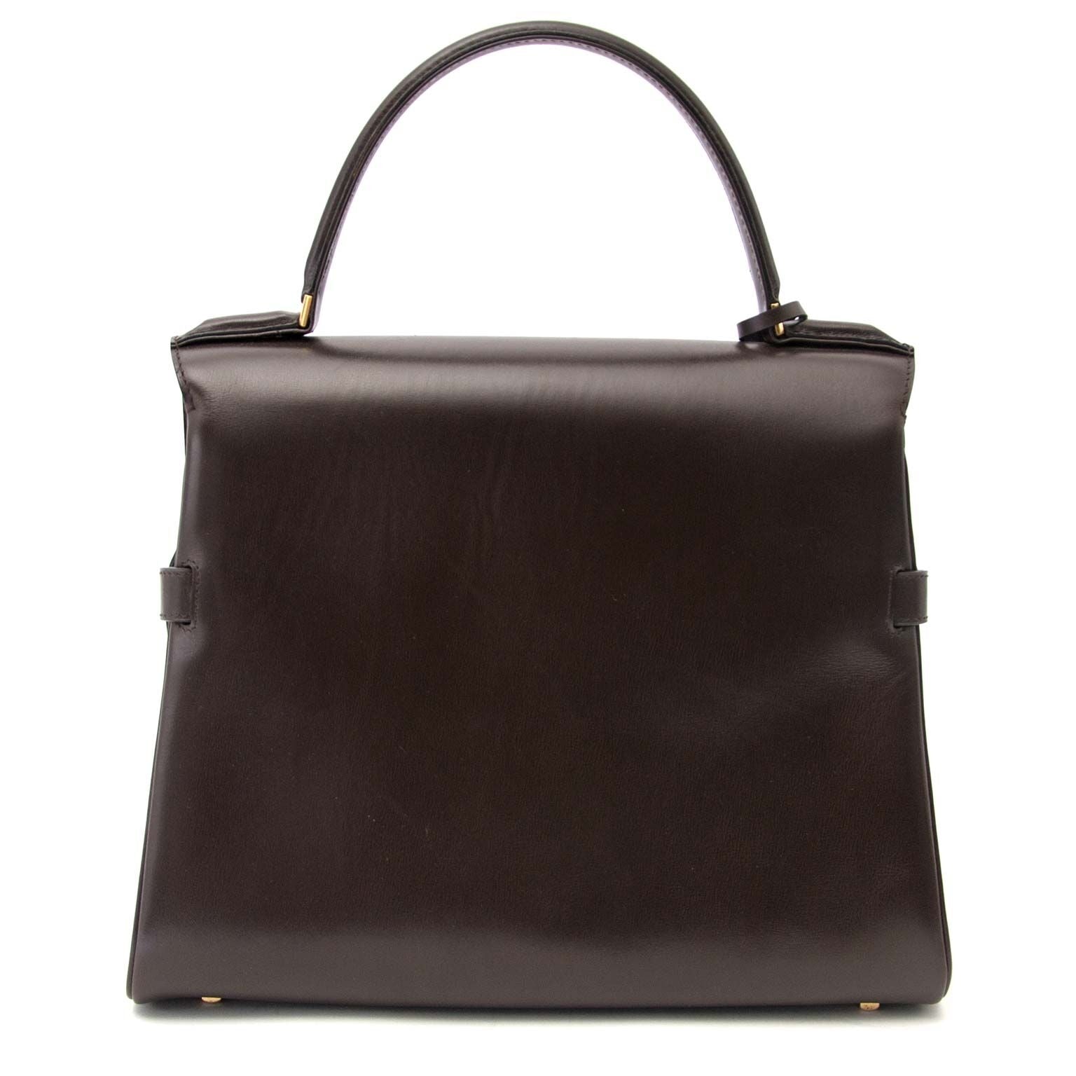 buy Delvaux Brown Boxcalf Leather Tempete MM at labellov for a good price