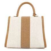 Buy authentic second hand Delvaux Ivory/Vegetal Toile Sangle Brillant GM at Labellov.com