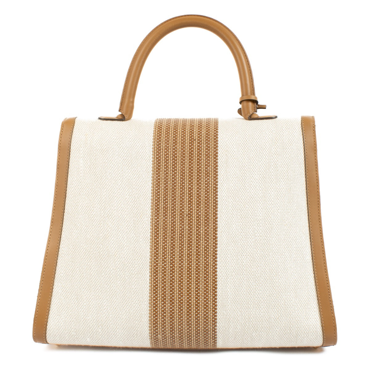 Buy authentic second hand Delvaux Ivory/Vegetal Toile Sangle Brillant GM at Labellov.com