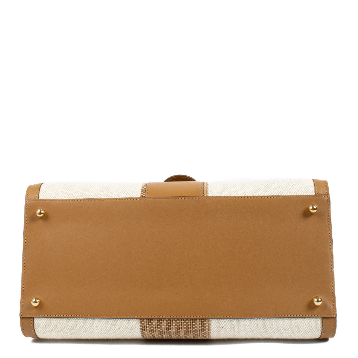 Buy authentic second hand Delvaux Ivory/Vegetal Toile Sangle Brillant GM at Labellov.com