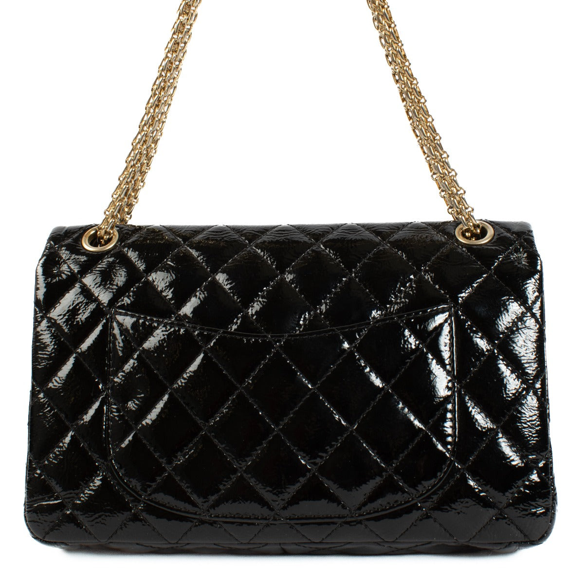 Chanel Black Patent Leather Medium 2.55 Bag