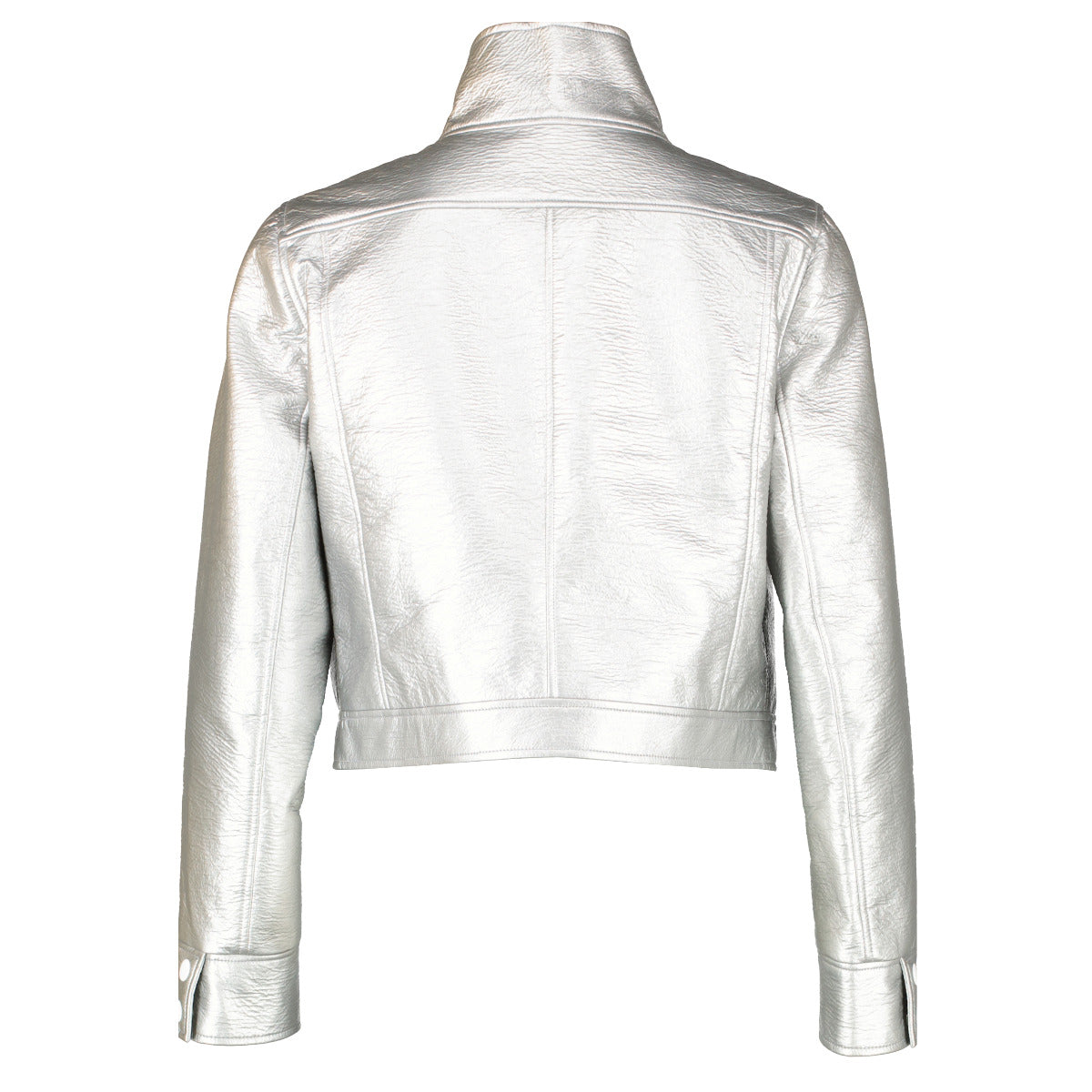 Courrèges Applique-Logo Vinyl Silver Jacket - FR40 for the best price at Labellov secondhand luxury