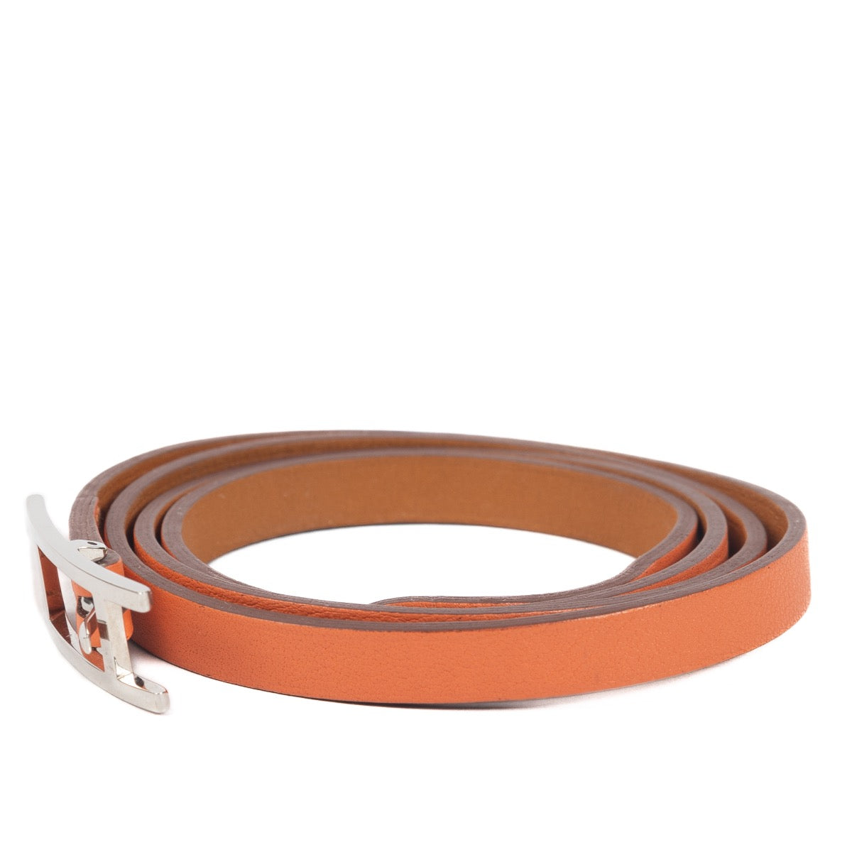 shop 100% authentic second hand Hermès Hapi 4 Orange Swift Bracelet on Labellov.com