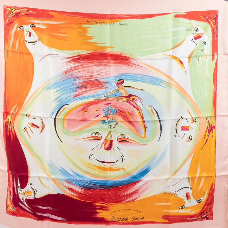shop 100% authentic second hand Hermès Smiles In Third Millenary Silk Scarf on Labellov.com