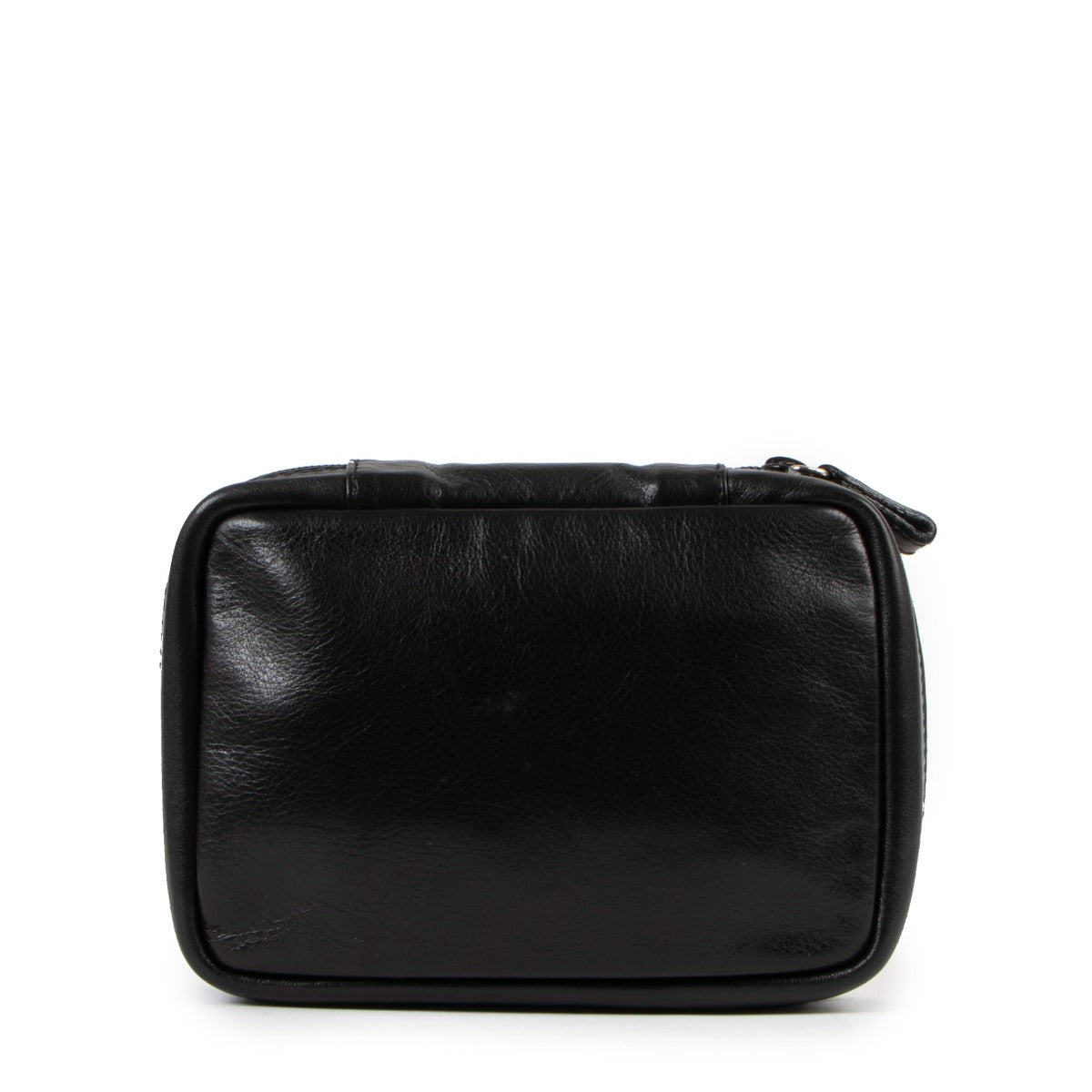 Authentic second hand Prada Black Logo Leather Pouch at Labellov