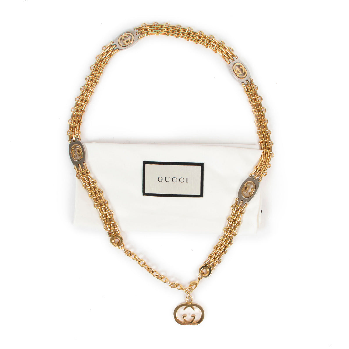 Gucci Vintage Two-Toned Chain Belt - Size 75