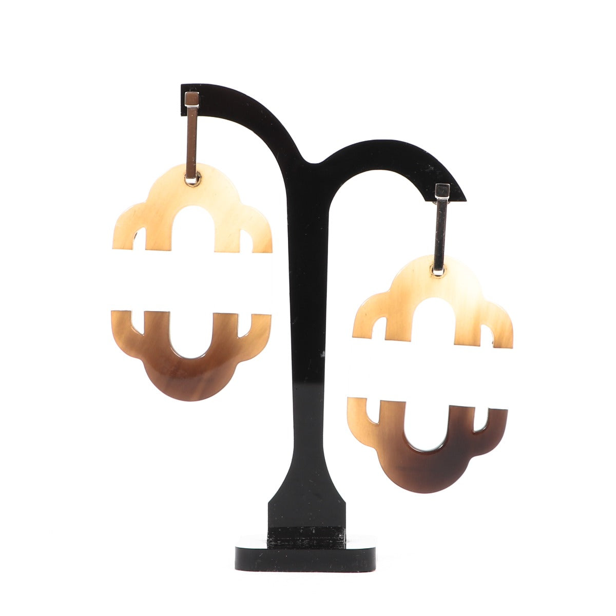 Hermès Attelage White Earrings