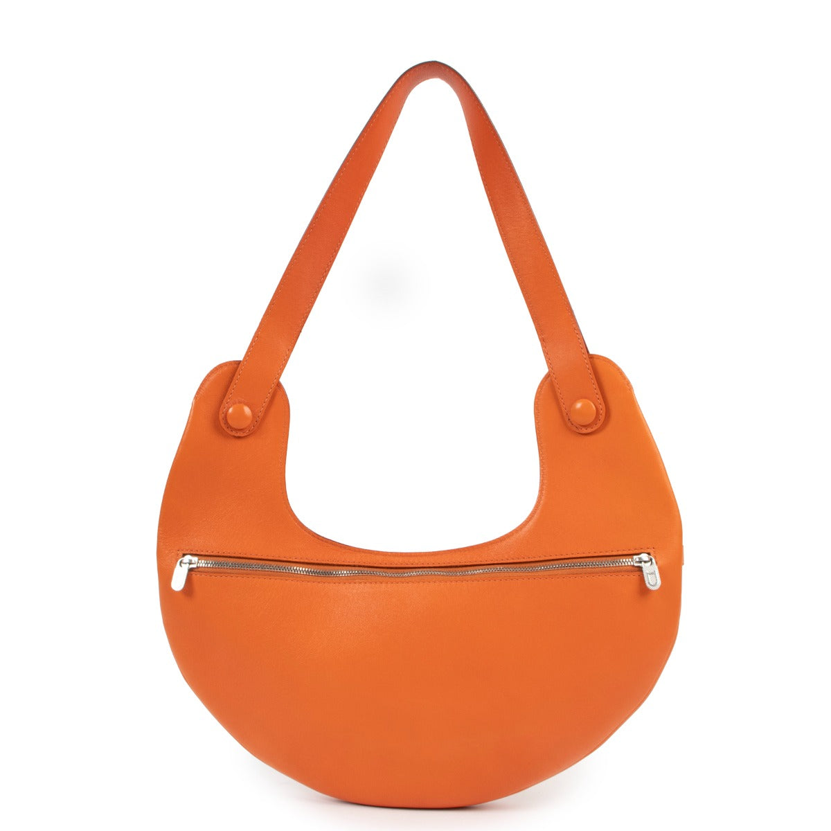 Shop authentic second hand designer vintage Delvaux Railway Orange Leather Shoulder Bag at Labellov.