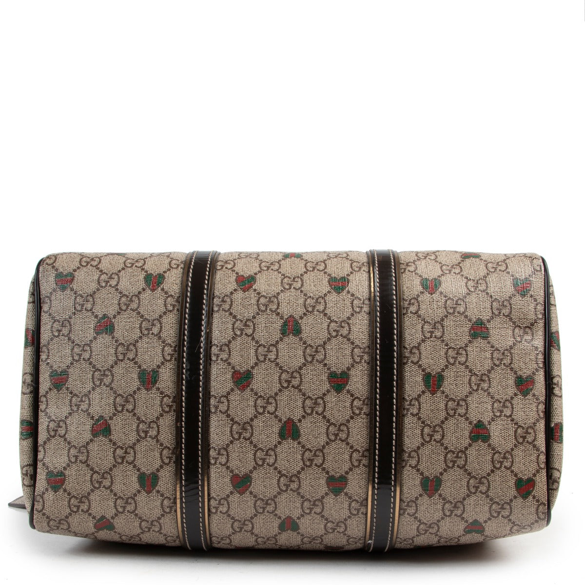 Buy second hand Gucci Monogram Hearts Joy Boston Brown Top handle