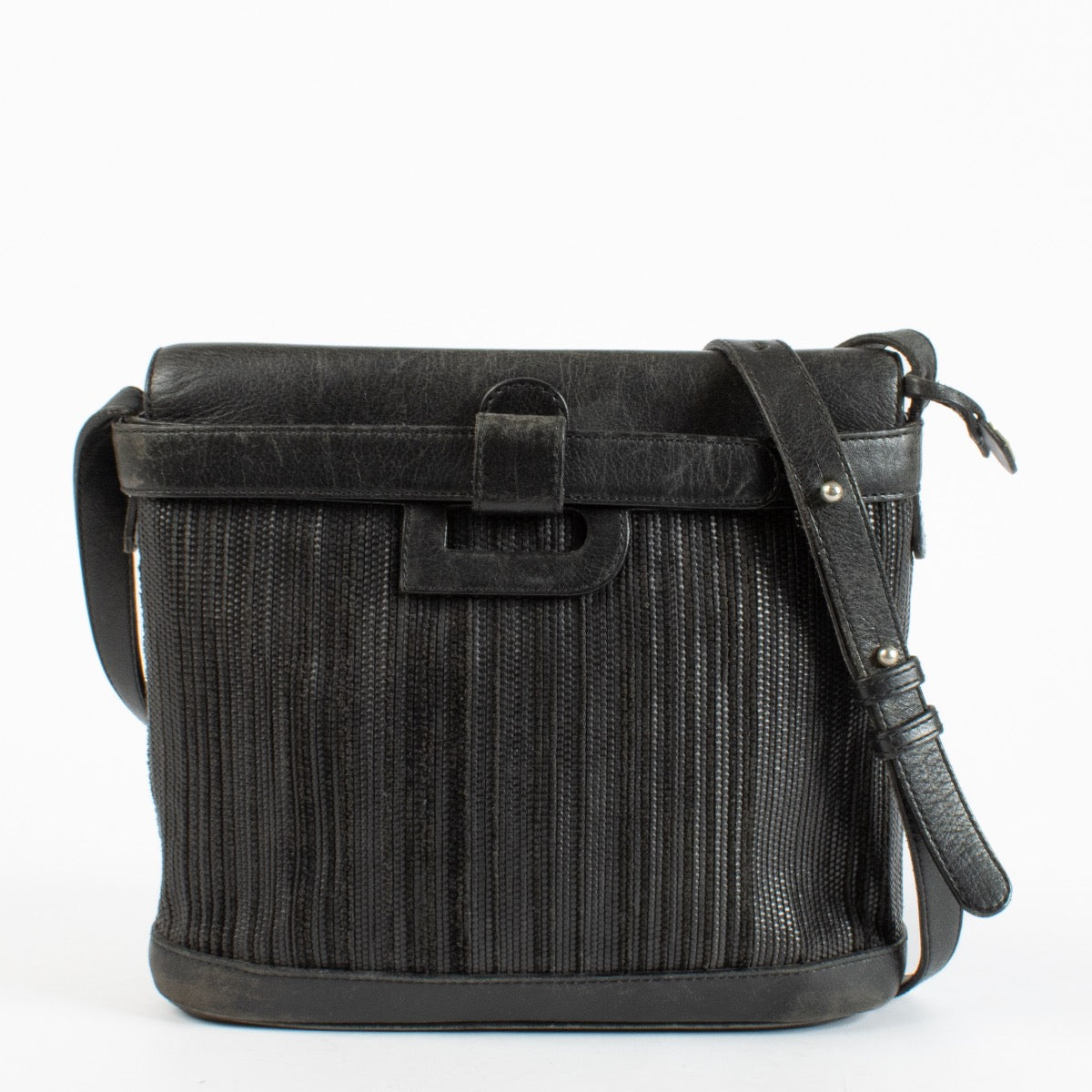 Authentic Preloved Delvaux Black Toile de Cuir Crossbody Bag on Labellov.com