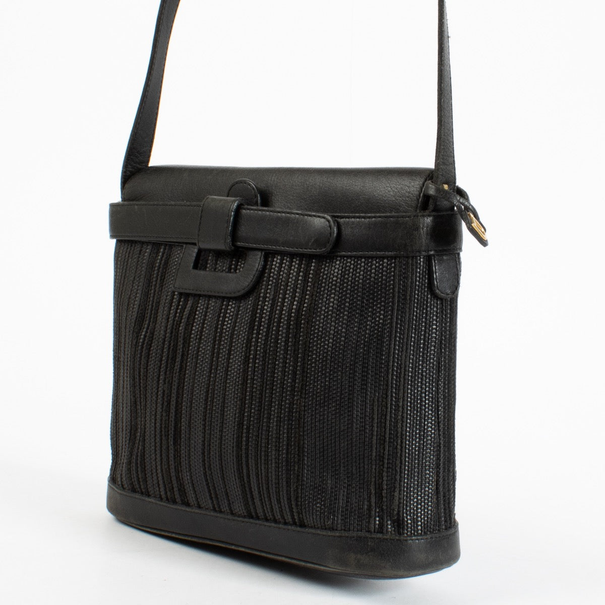 Authentic Preloved Delvaux Black Toile de Cuir Crossbody Bag on Labellov.com