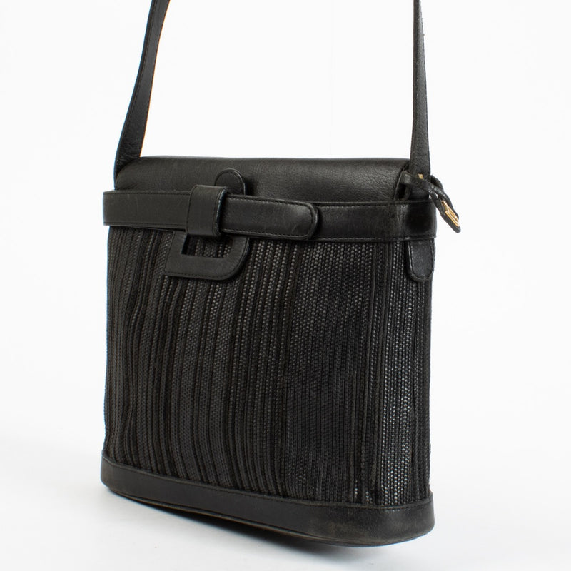 Authentic Preloved Delvaux Black Toile de Cuir Crossbody Bag on Labellov.com