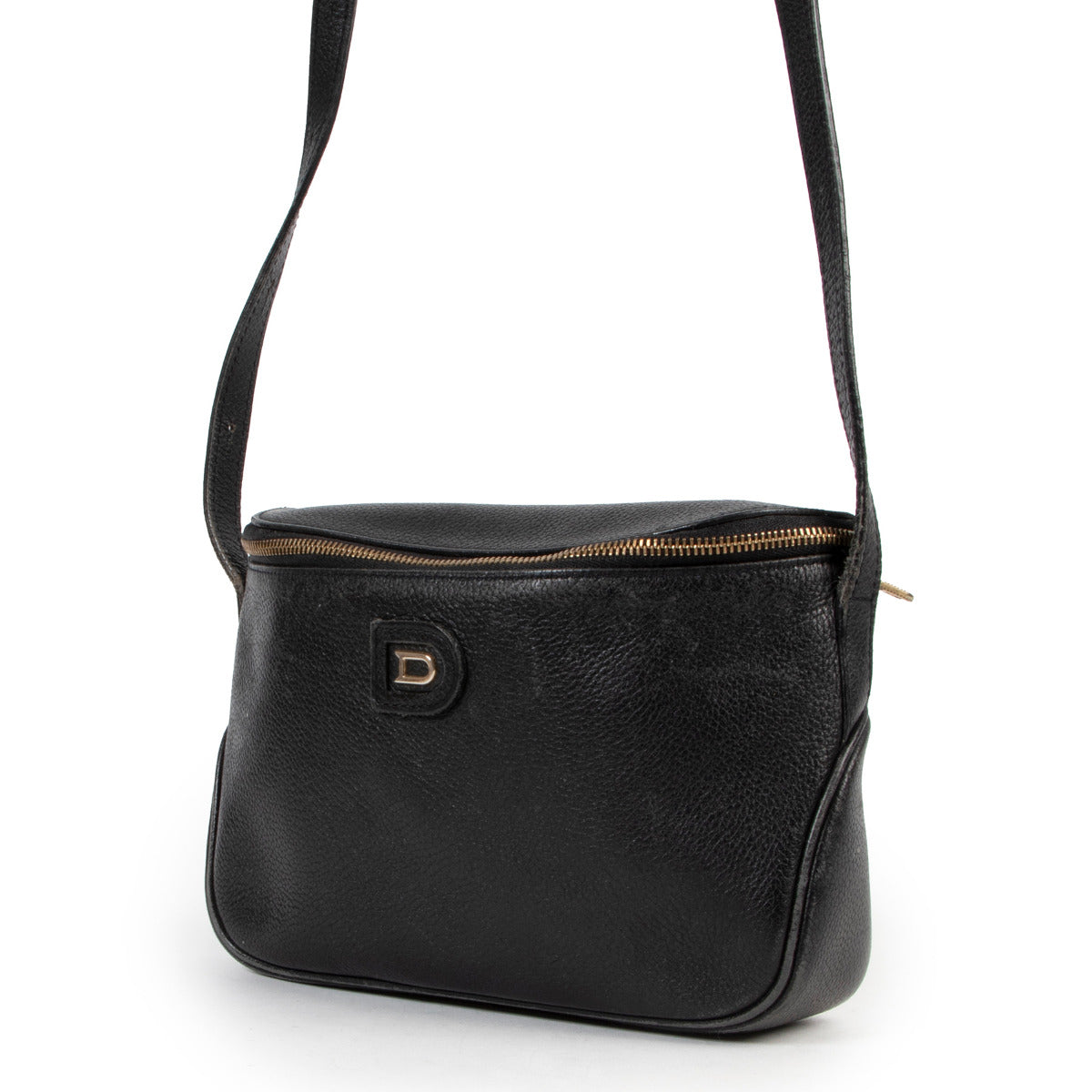 Sac bandoulière en cuir bleu marine Delvaux