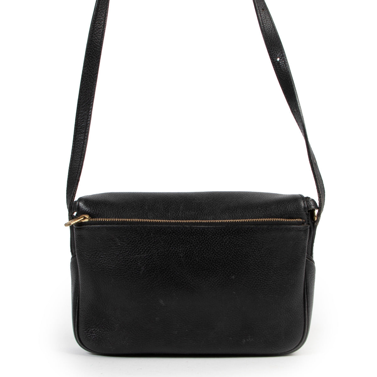 Sac bandoulière en cuir bleu marine Delvaux