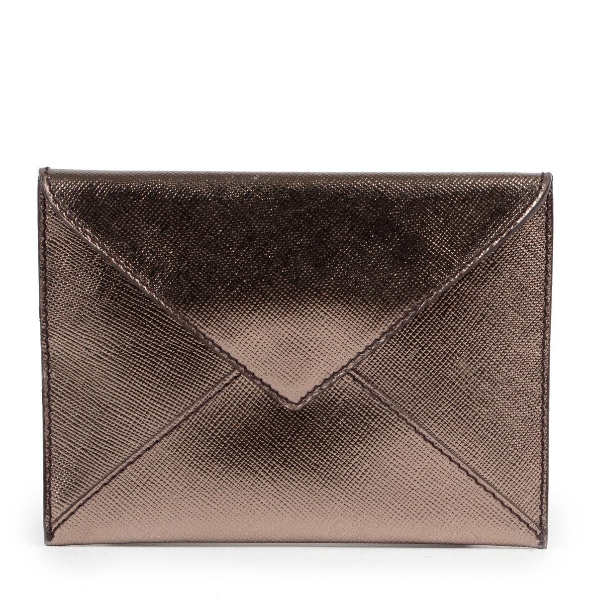 Prada Metallic Bronze Mini Enveloppe