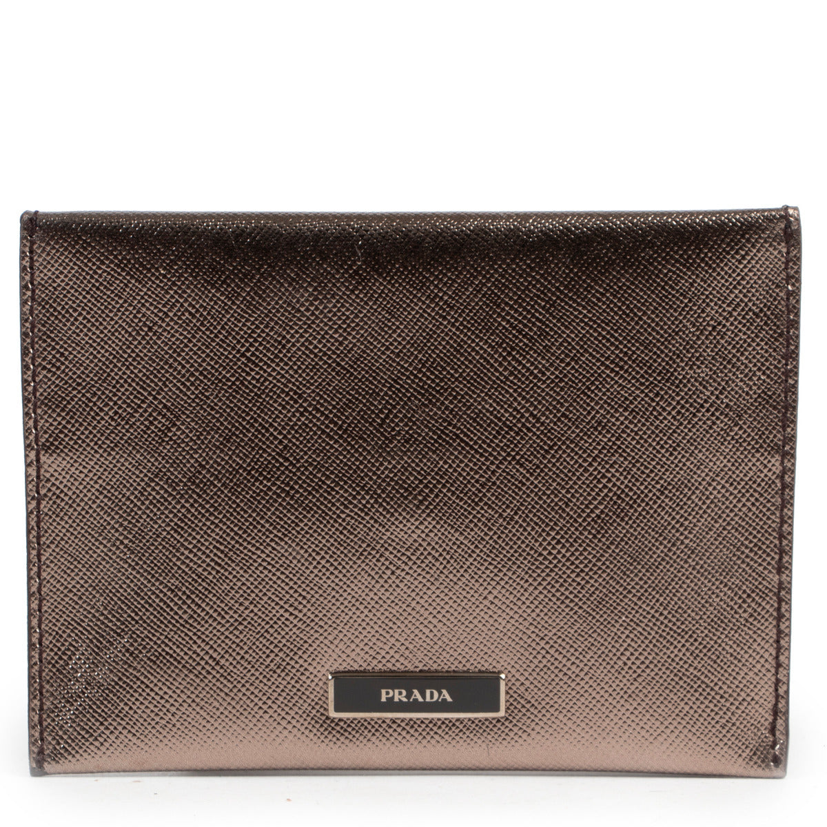 Prada Metallic Bronze Mini Enveloppe