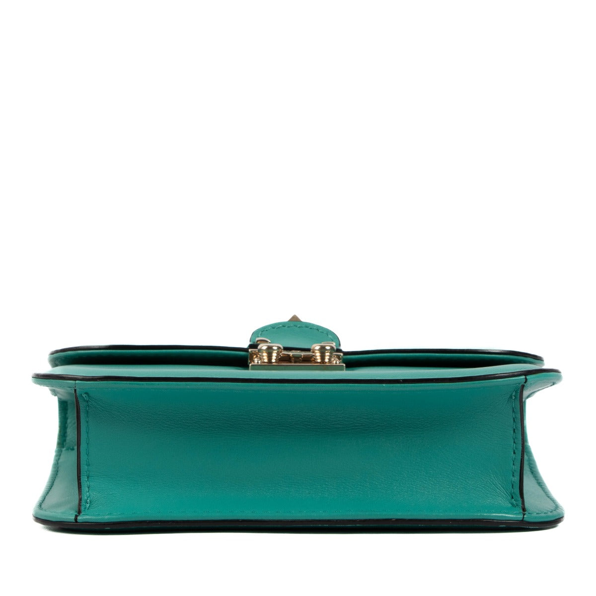Sac bandoulière Valentino Garavani Glam Lock petit modèle sarcelle