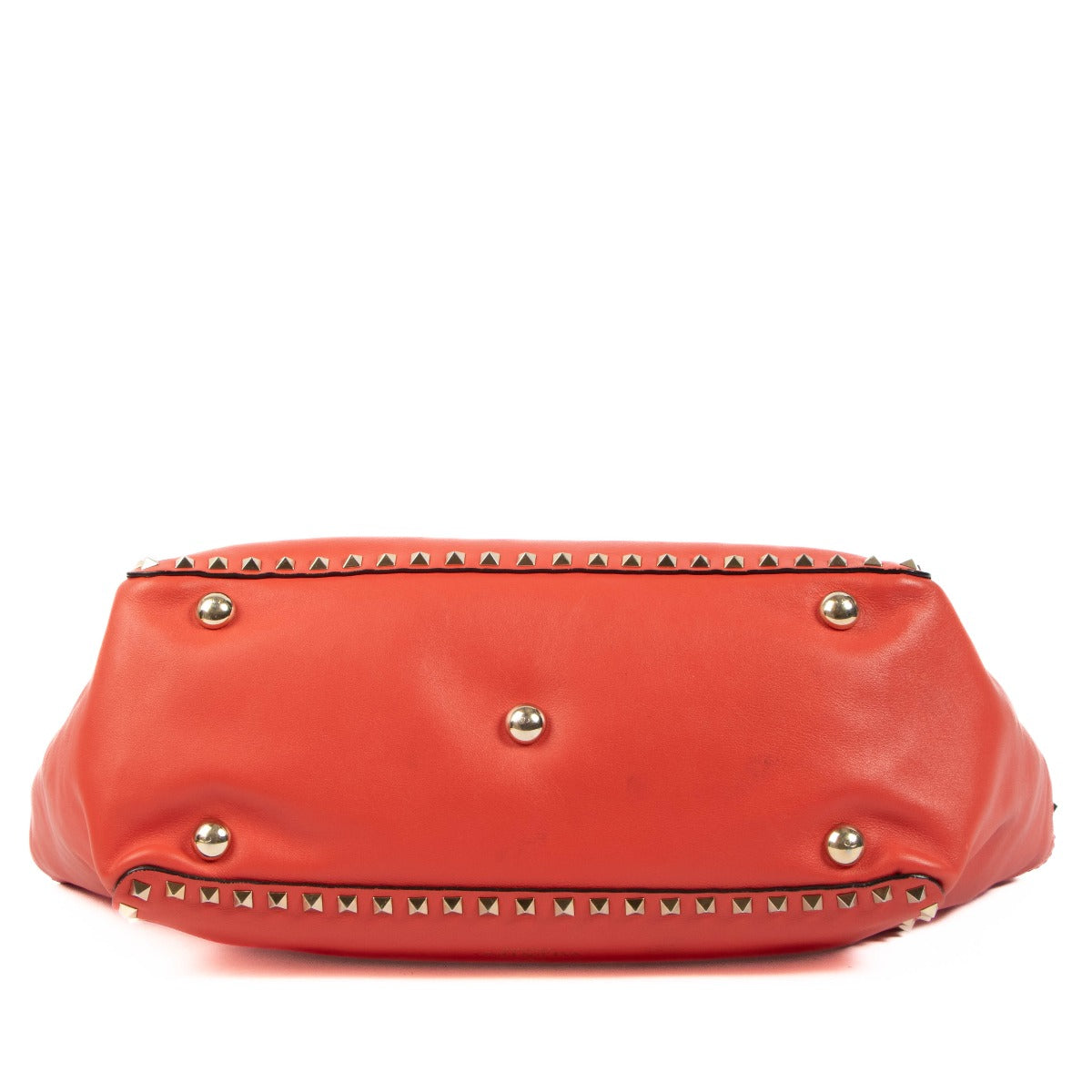 Valentino Garavani Red Medium Rockstud Tote Bag