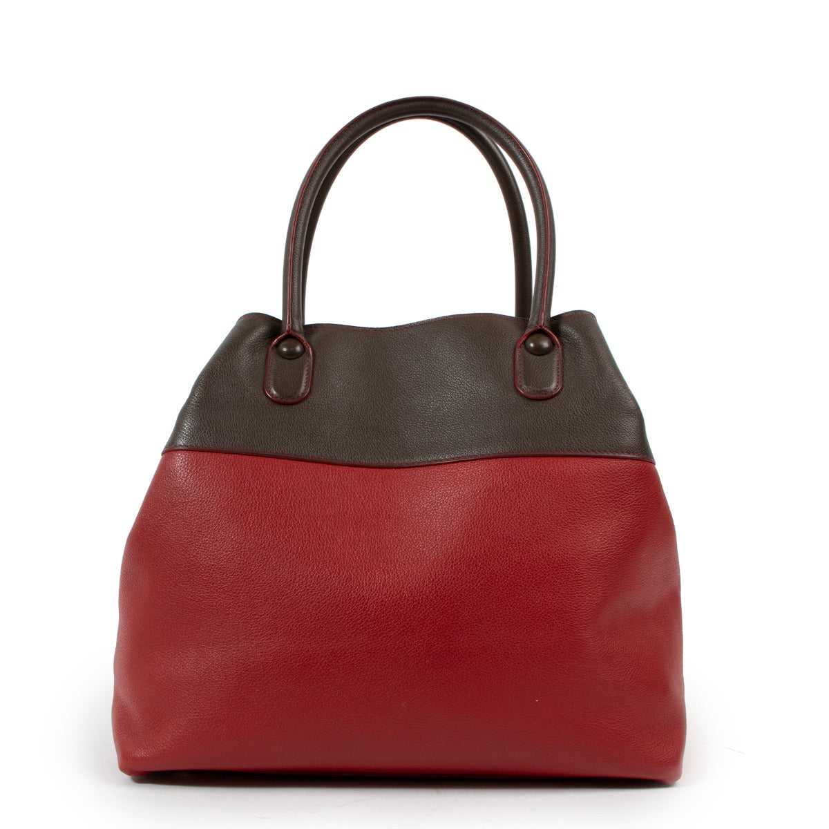 Delvaux Trompe L'oeil Bi-colour Sellier Handtas