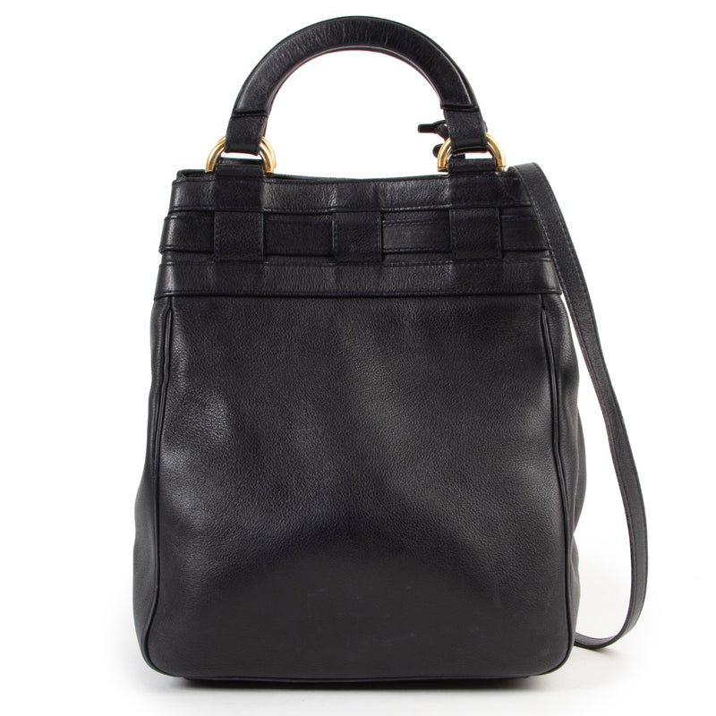 Shop safe online authentic second hand Delvaux Blue Roseau Bucket Bag at Labellov.com.