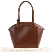 Shop safe online authentic second hand Delvaux Chestnut Brown Charme Top Handle Bag.