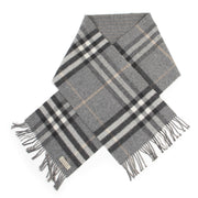 Authentieke Tweedehands Burberry Grey Wool Check Scarf juiste prijs veilig online shoppen luxe merken webshop winkelen Antwerpen België mode fashion
