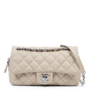 Chanel Beige Caviar Quilted Jumbo Easy Flap Bag