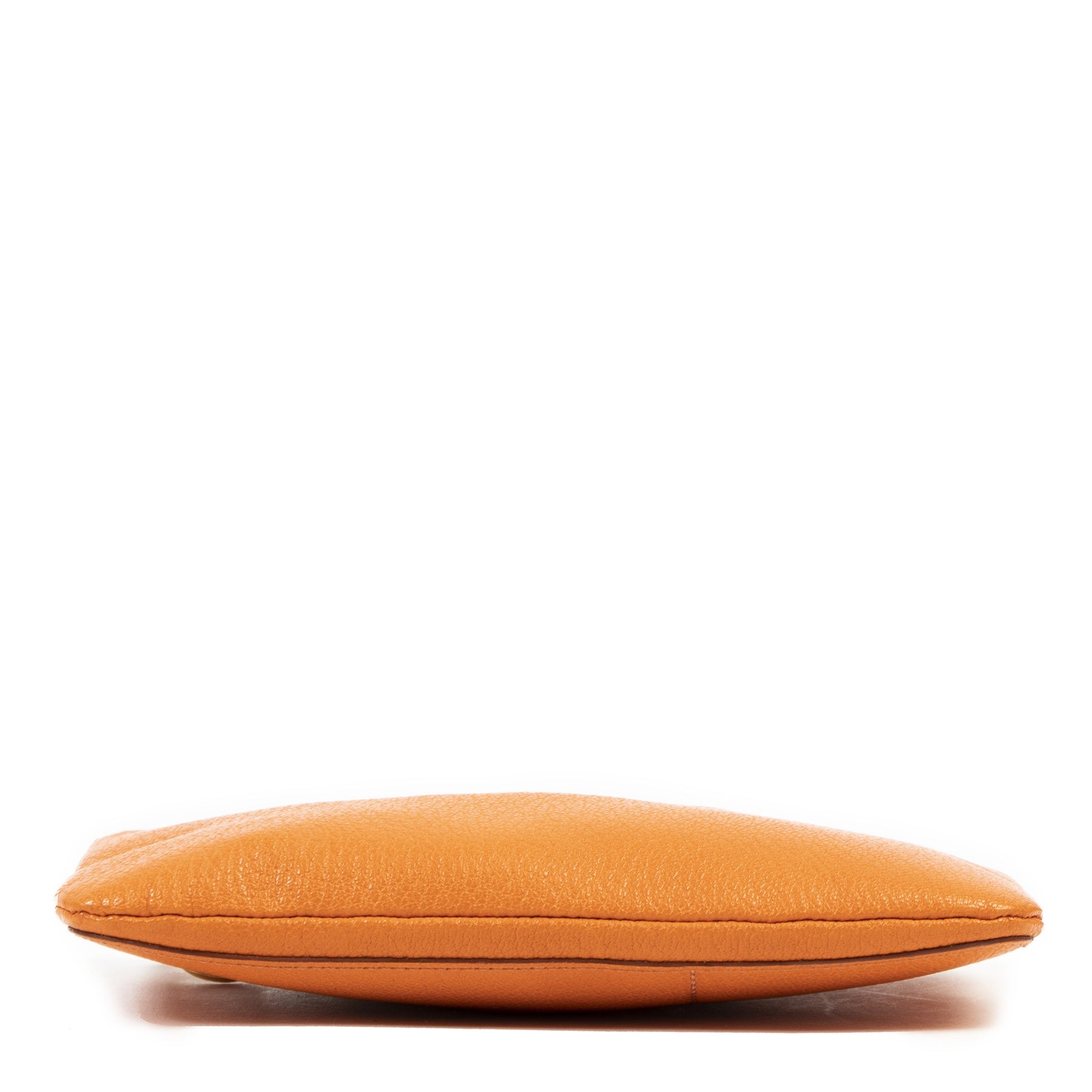 Authentic secondhand Delvaux Orange Leather Pochette designer bags fashion luxury vintage webshop safe secure online shopping