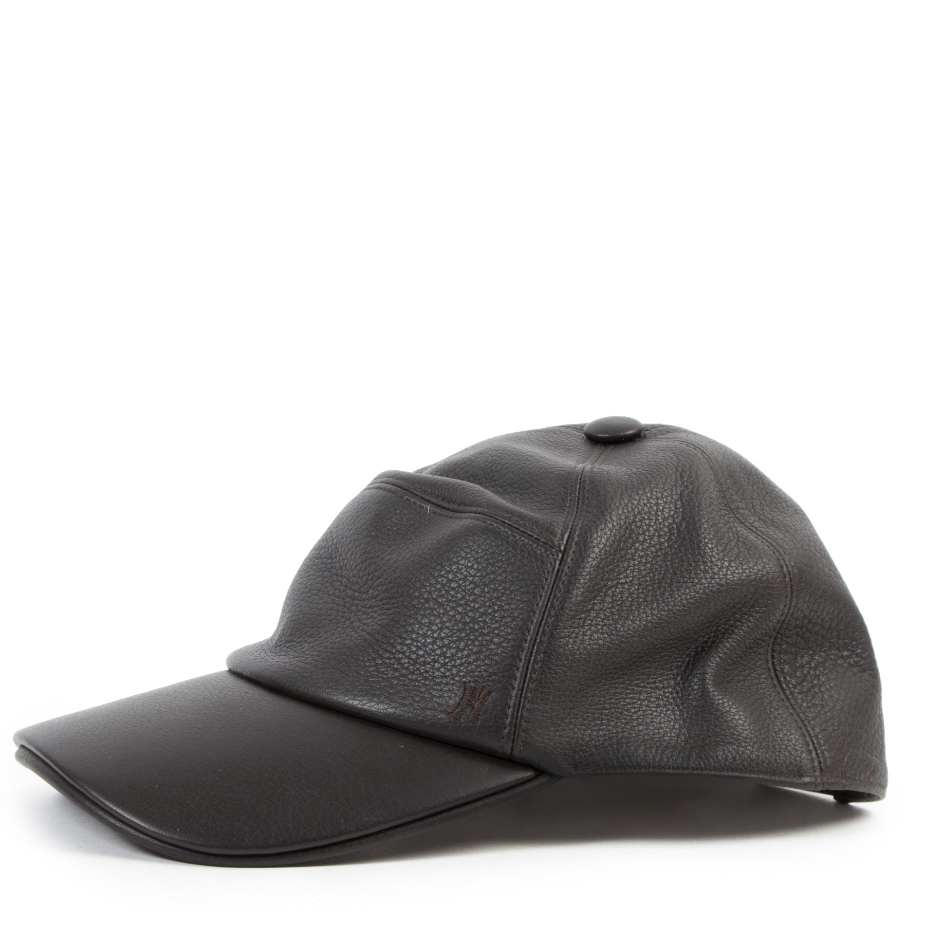 Hermès Dark Brown Leather Cap – Labellov