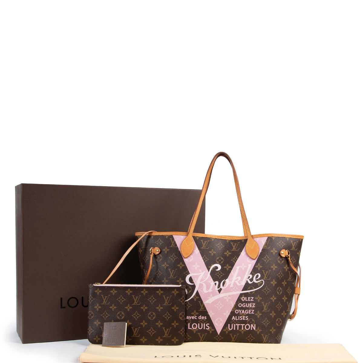 Shop safe online an authentic Louis Vuitton Monogram Limited Edition 'Knokke' Neverfull Bag at the right price at labellov.Com.
