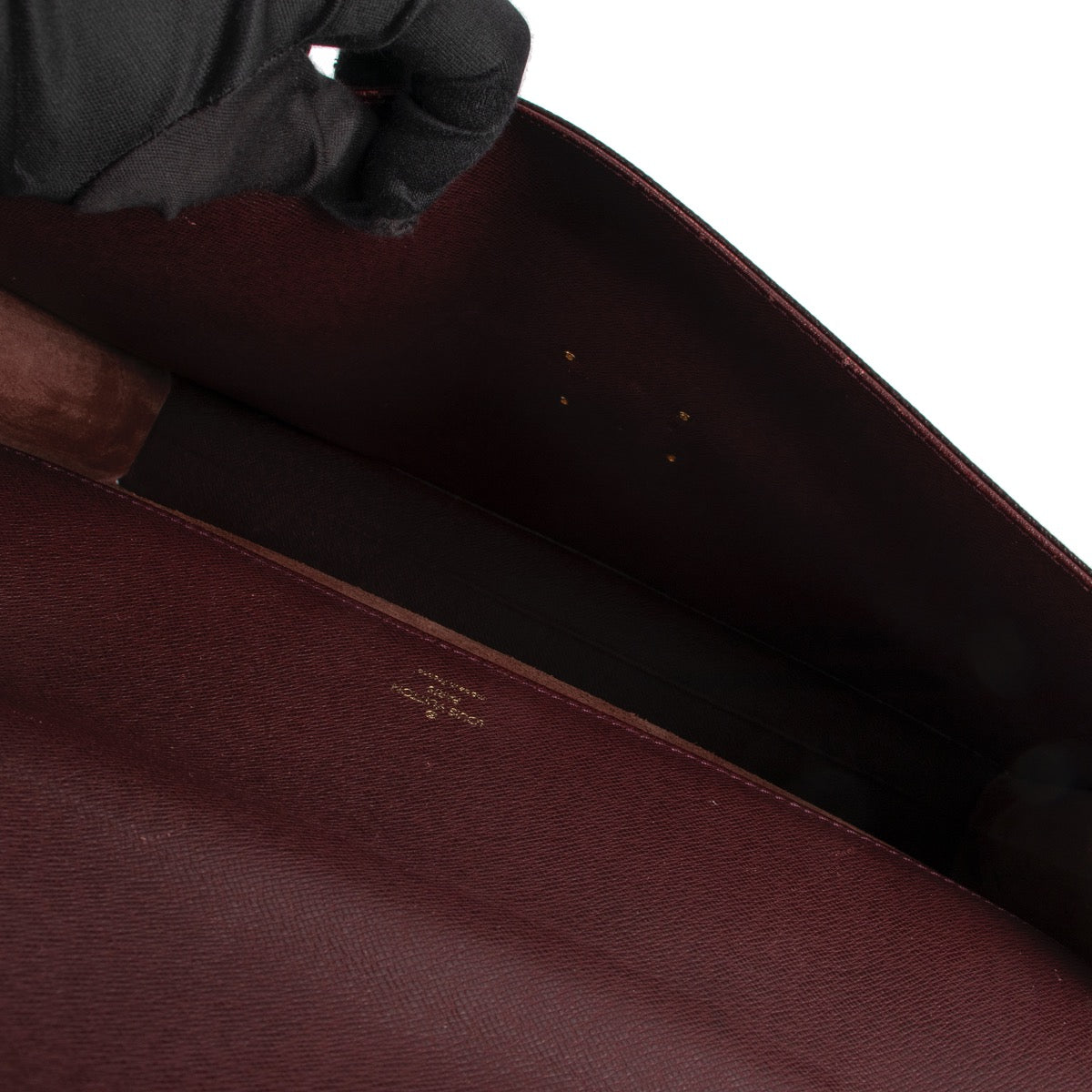 shop authentic vintage Louis Vuitton Serviette Kourad Acajou Taiga Leather Briefcase at Labellov