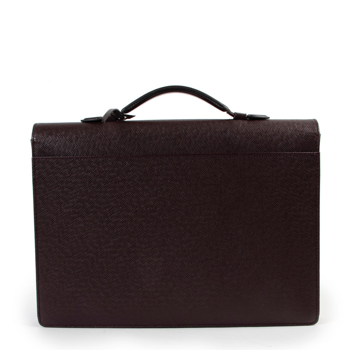 shop authentic vintage Louis Vuitton Serviette Kourad Acajou Taiga Leather Briefcase at Labellov