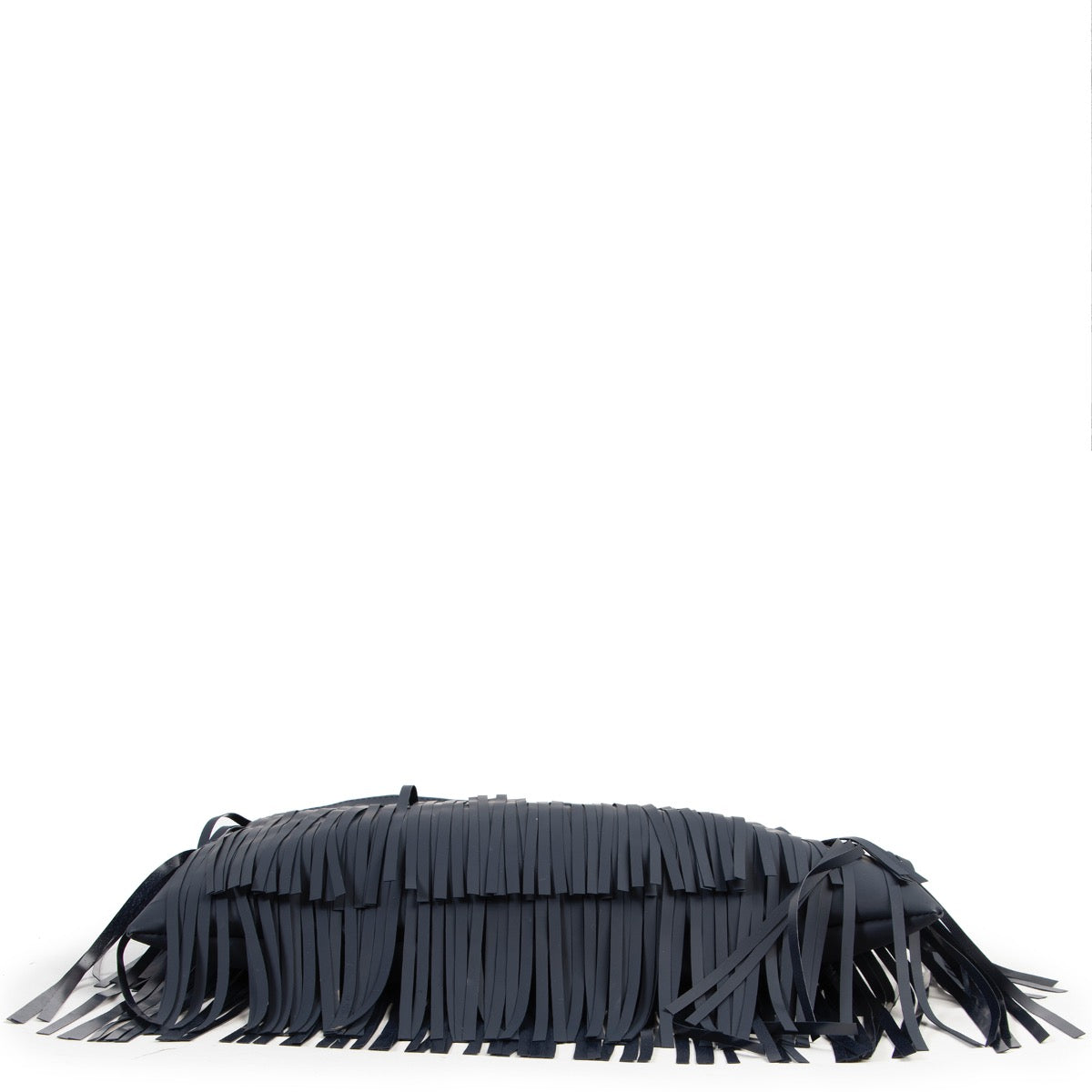 Shop safe online authentic Marni Dark Blue Fringe Clutch at the right price at Labellov.com.