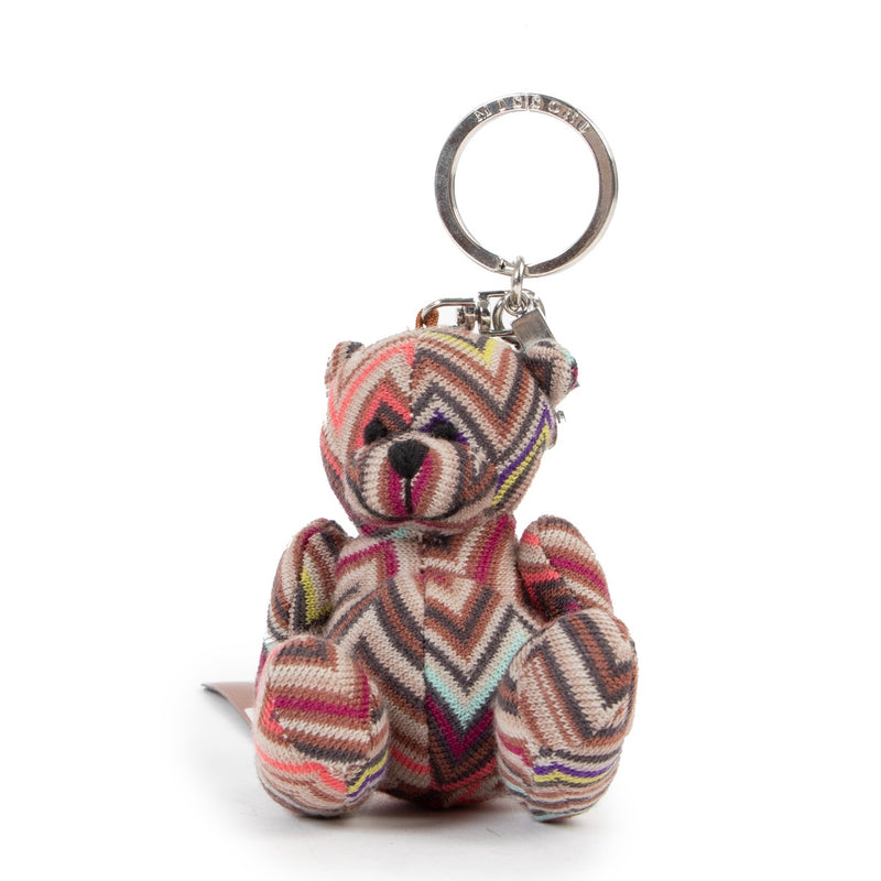 Missoni Knit Bear Keychain Bag Charm
