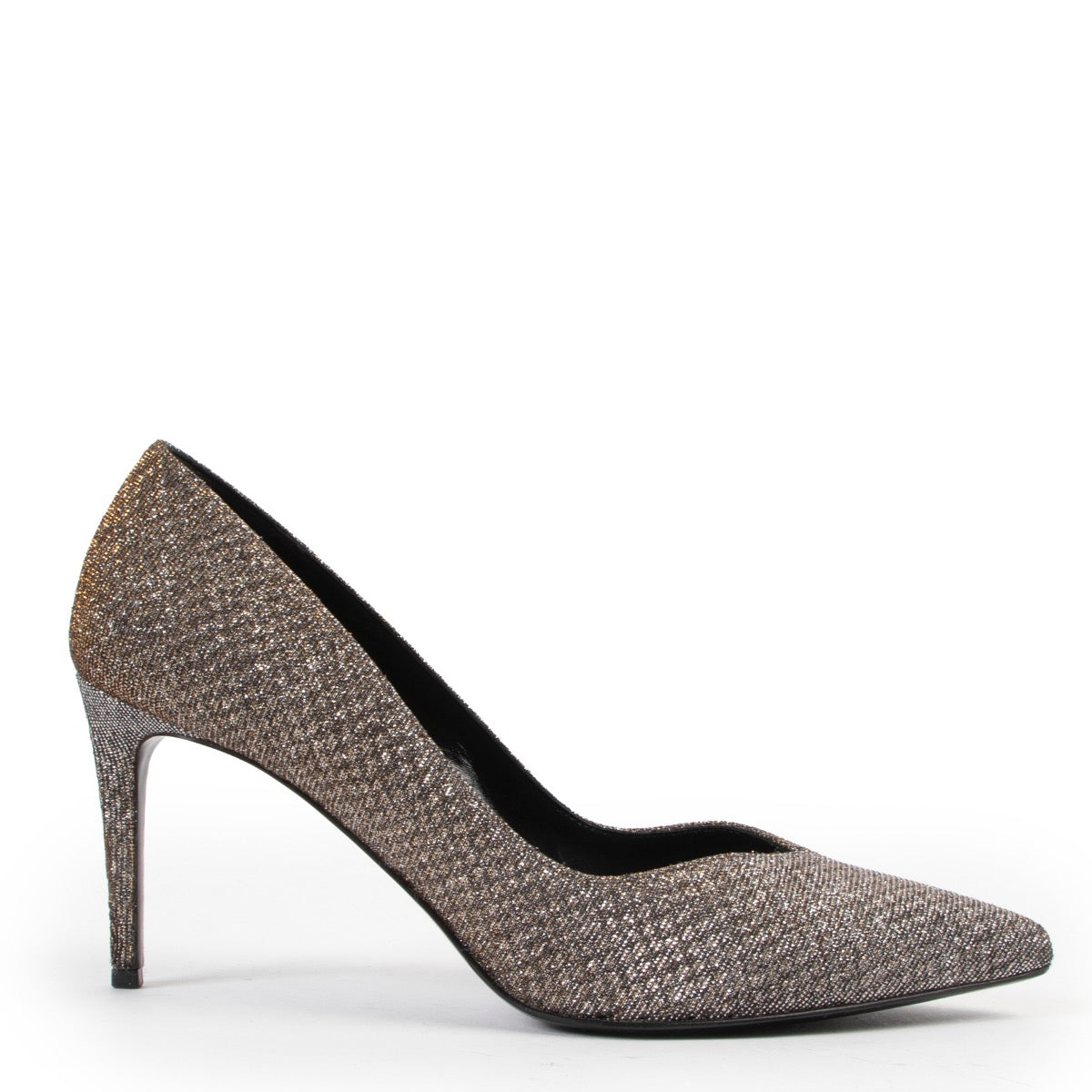 Saint Laurent Silver Glitter Pumps - Size 38 1/2 only for the best price