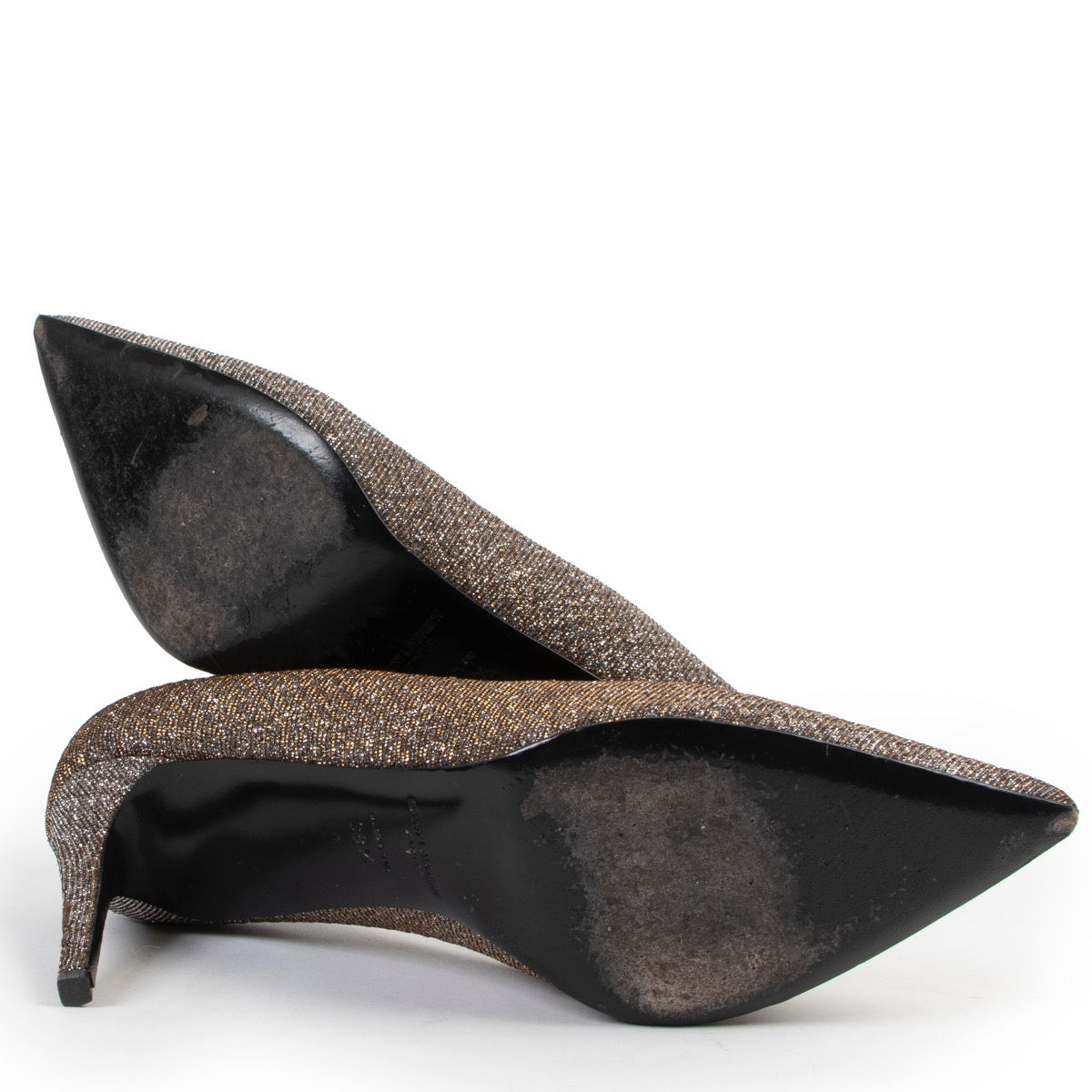 the perfect party pump Saint Laurent Silver Glitter Pumps - Size 38 1/2
