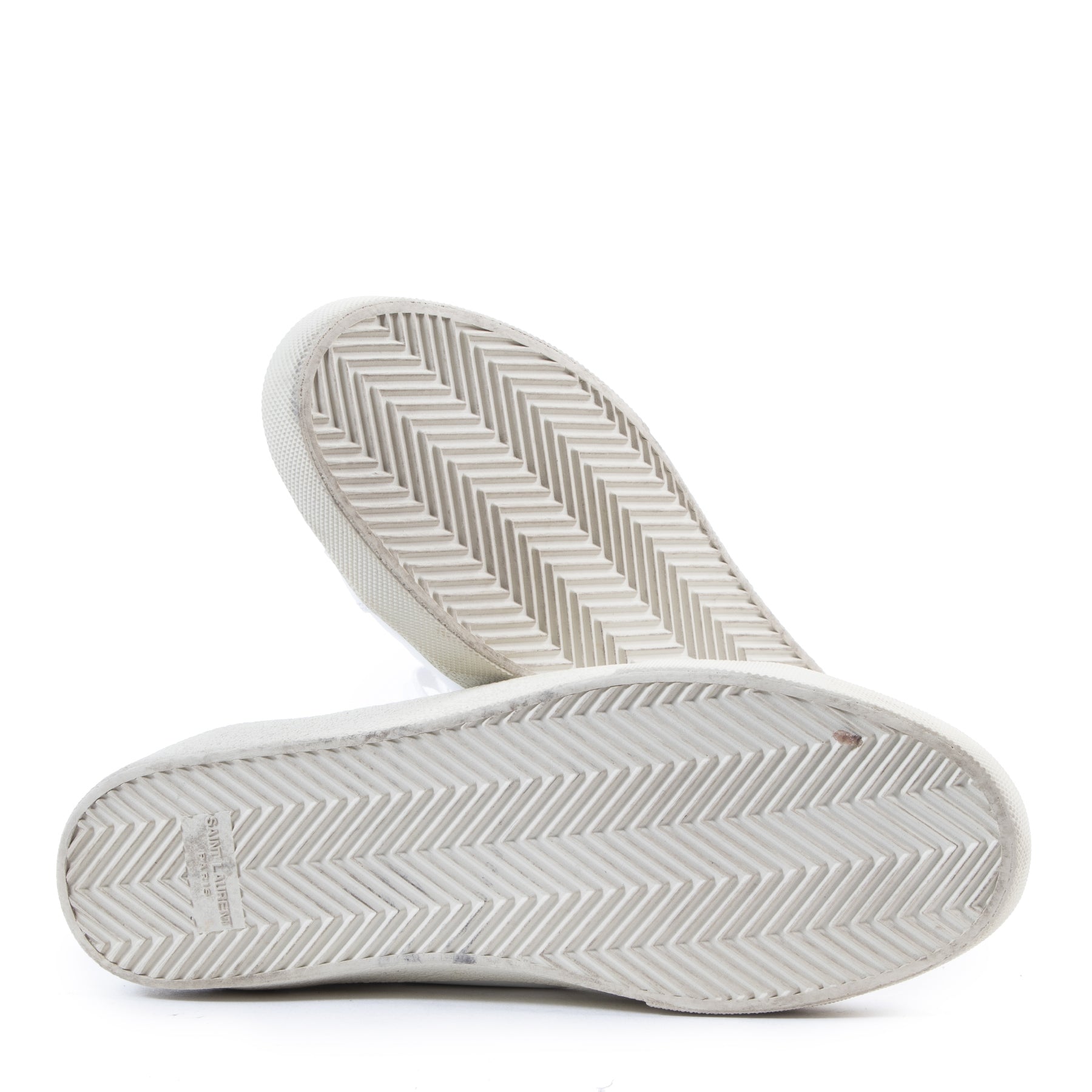 Saint Laurent White Signature Court Sneakers - Size 42