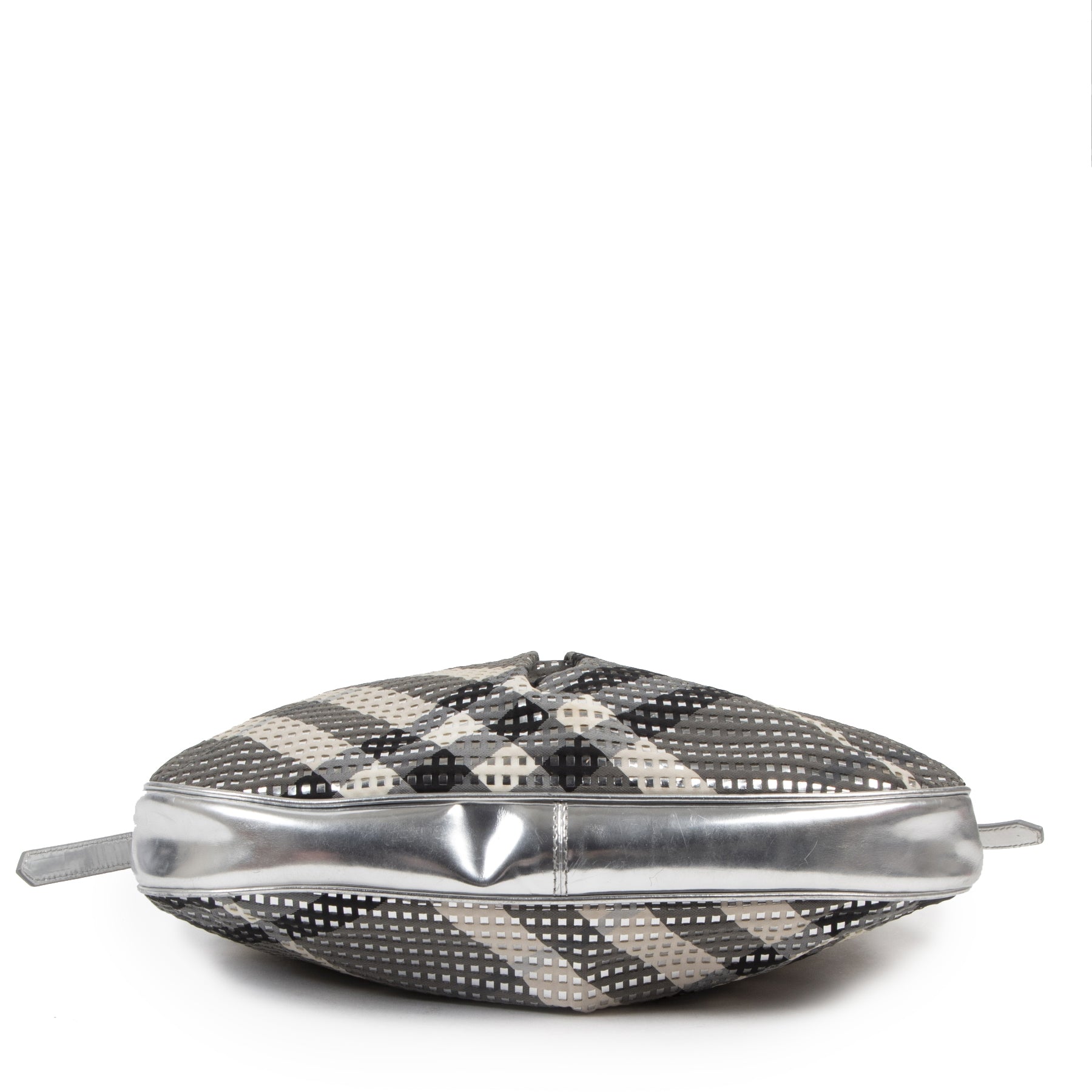 Authentieke tweedehands vintage Burberry Silver Shoulder Bag koop online webshop LabelLOV