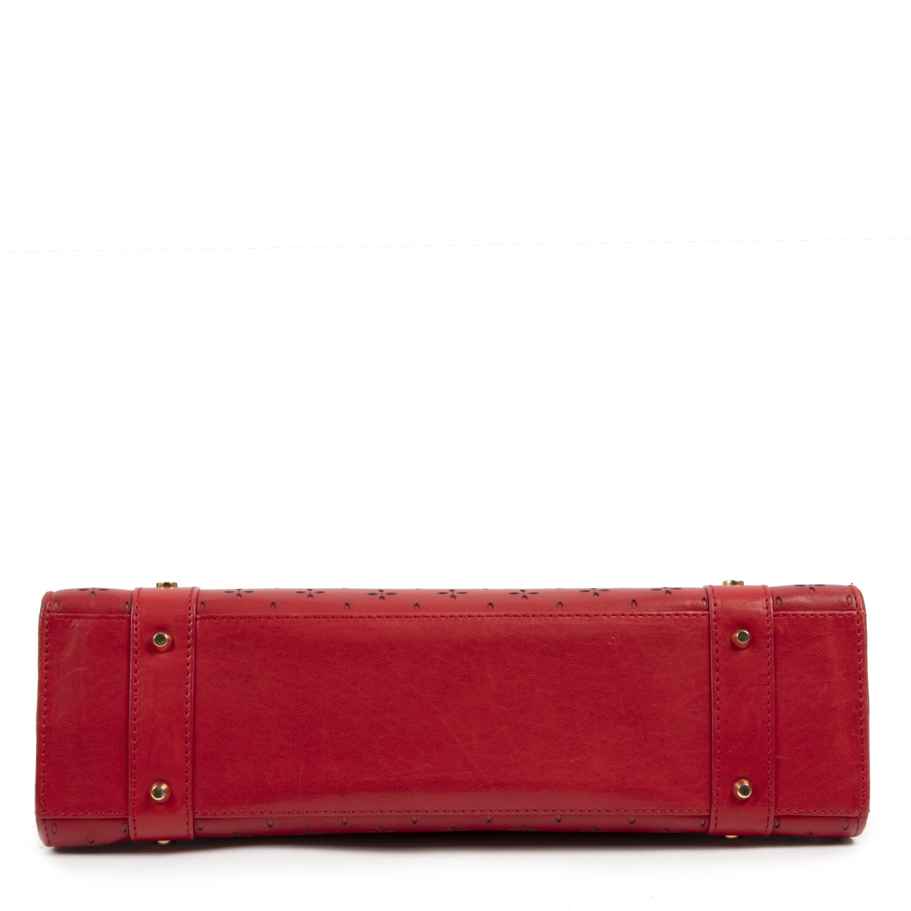 Authentieke Tweedehands Christian Dior Red Baguette Bag designer bags fashion luxury vintage webshop safe secure online shopping