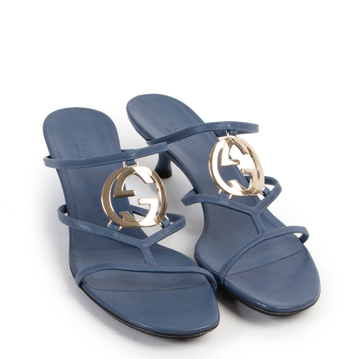 Shop safe online 100% authentic second hand Gucci Blue Sandals - Size 39 in very good condition at Labellov in Antwerp.