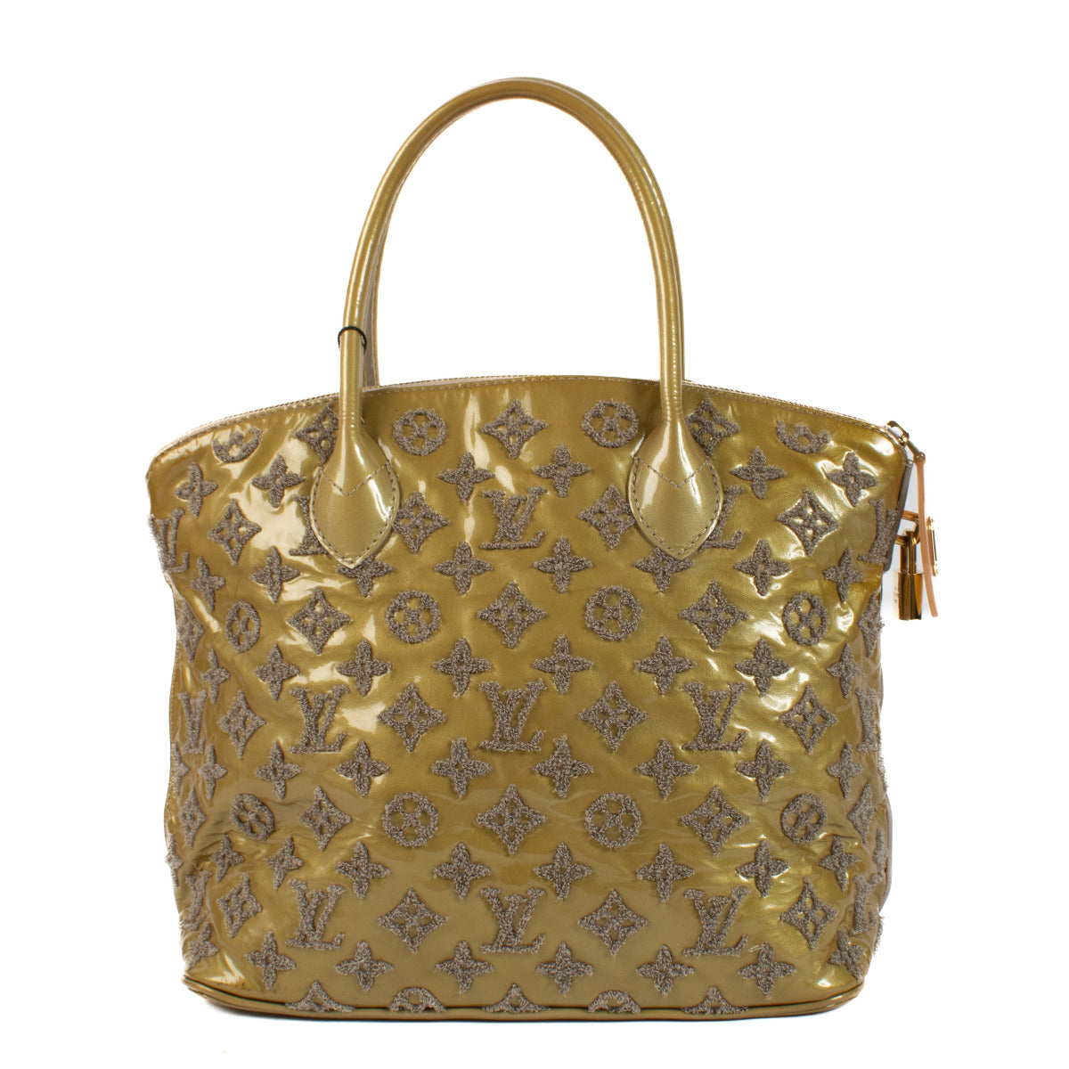 Louis Vuitton Limited Edition Beige Monogram Fascination Lockit Bag