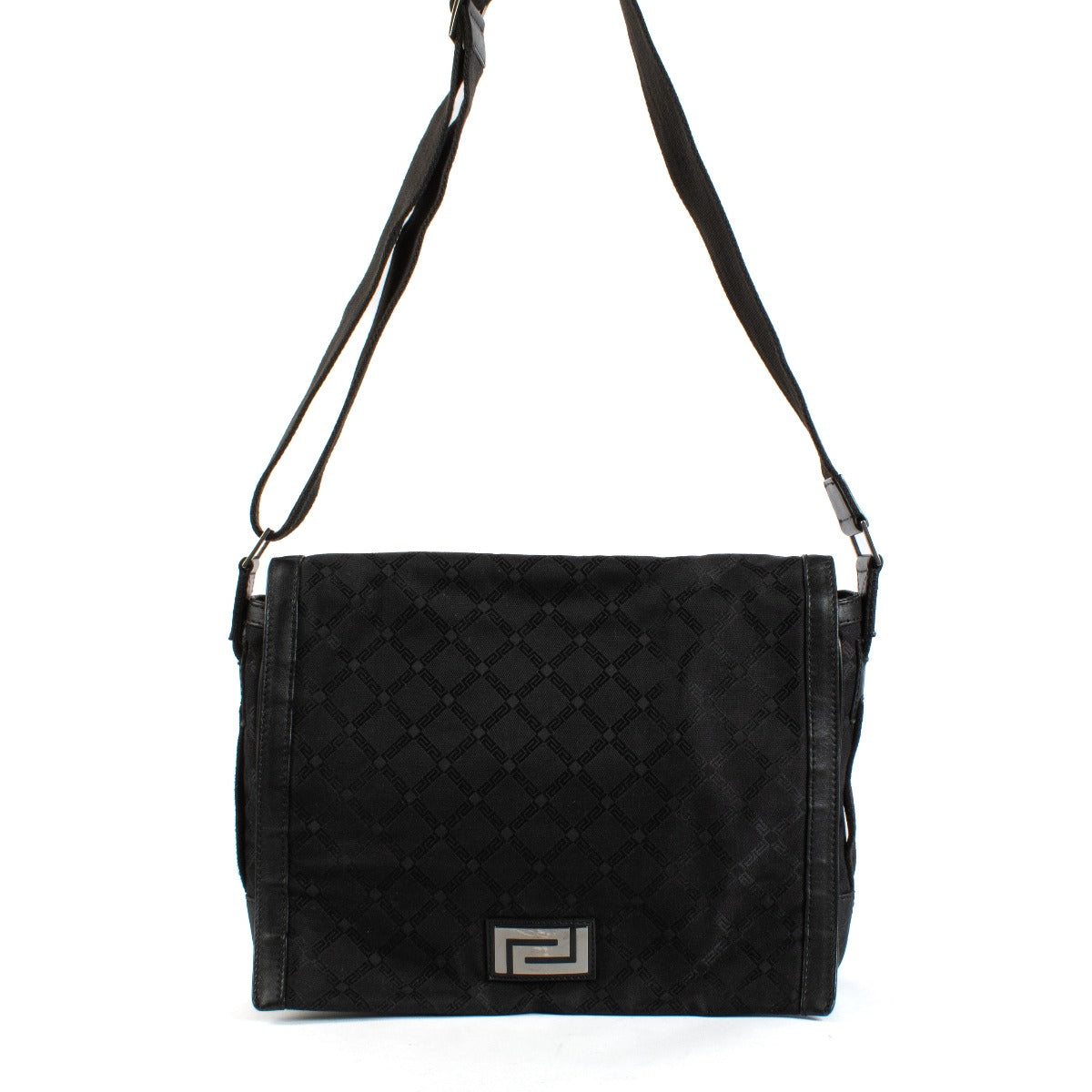 Shop safe online at Labellov in Antwerp and Knokke this 100% authentic second hand Versace Black Messenger Bag