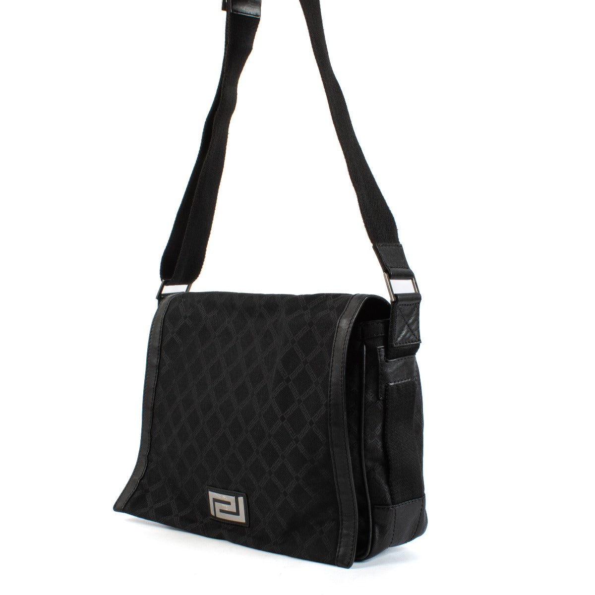 Shop safe online at Labellov in Antwerp and Knokke this 100% authentic second hand Versace Black Messenger Bag