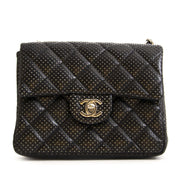 Authentieke tweedehands vintage Chanel Mini Square Perforated Quilted Bag koop online webshop LabelLOV
